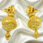 Gold Micro Plated Copper Dubai Fan Style Pendant Necklace Set