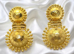 Gold Micro Plated Dubai Round Motif Necklace Earring Set