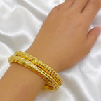 Gold Plated Nakshikari Bala Traditional Bengali Bangle Pair