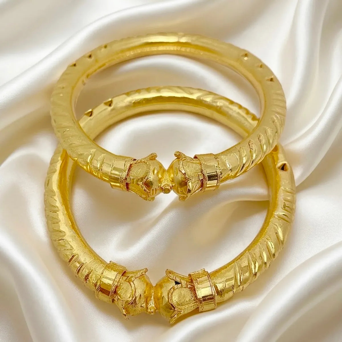 Gold Plated Copper Nakshikari Bala Traditional Bengali Bangle Pair (Copy)