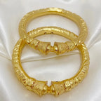 Gold Plated Hand-Etched Nakshikari Bengali Bala Bangle Pair