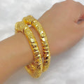 Gold Plated Hand-Etched Nakshikari Bengali Bala Bangle Pair
