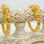 Gold Copper Nakshikari Bala Bangle Pair For Women
