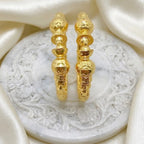 Gold Copper Nakshikari Bala Bengali Handcrafted Bangle Pair For Women