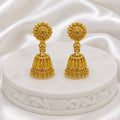 Gold Plated Copper Double Jhumki Ghungroo Meenakari Earrings For Women