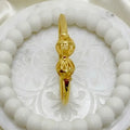 Gold Micro Plated Copper Traditional Double Bead Bangle Set Of 6