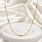Gold Micro Plated Copper Geometric Link Neck Chain For Women