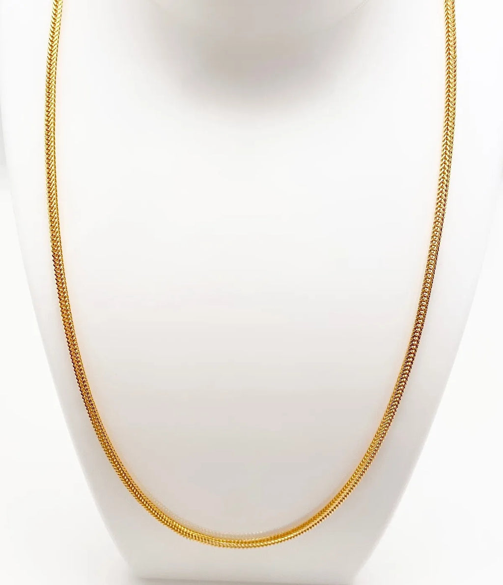 Gold Micro Plated Snake Pattern Neck Chain For Women