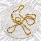 Gold Micro Plated Classic Round Ball Bead Neck Chain