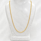 Gold Micro Plated Classic Round Ball Bead Neck Chain