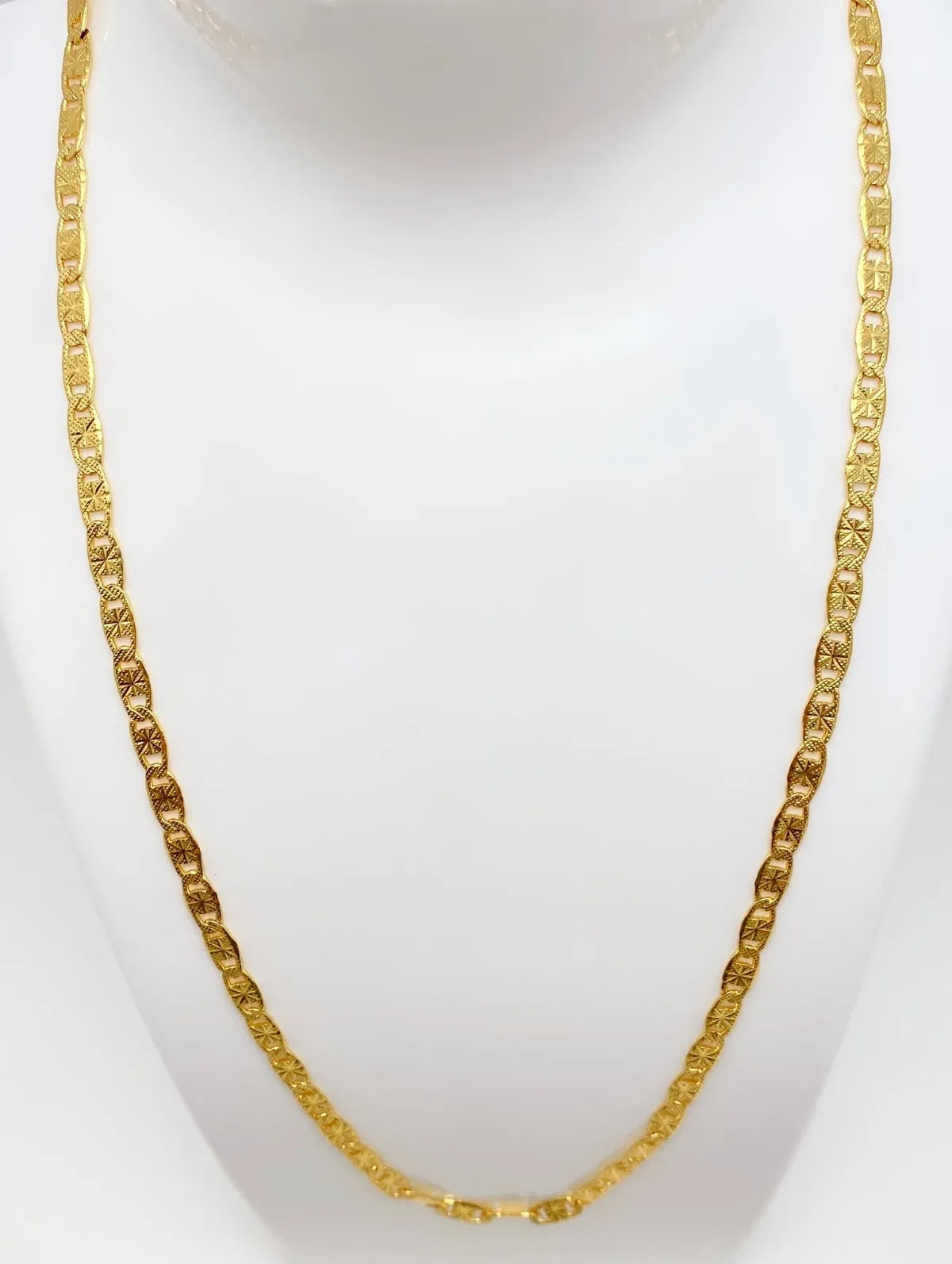 Gold Micro Plated Classic Round Ball Bead Neck Chain
