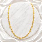 Gold Micro Plated Circular Motif Neck Chain For Women