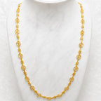Gold Micro Plated Circular Motif Neck Chain For Women