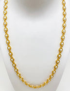 Gold Micro Plated Pearl Floral Motif Neck Chain For Women