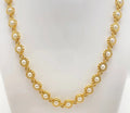 Gold Micro Plated Pearl Floral Motif Neck Chain For Women