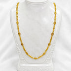 Gold Micro Plated Copper Bead Bar Link Neck Chain For Women