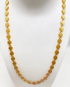 Gold Micro Plated Floral Link Neck Chain For Women