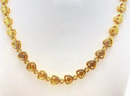 Gold Micro Plated Copper Heart Link Neck Chain For Women