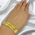 Gold Micro Plated Traditional Dubai Handmade Bangle For Women