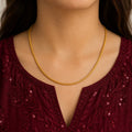 Gold Micro Plated Copper Snake Chain Necklace For Women