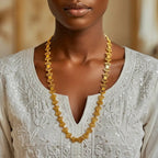 Gold Micro Plated Copper Fan Link Neck Chain For Women