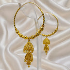 Gold Plated Handcrafted Hoop Jhumka Earrings For Women