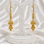 Gold Plated Handcrafted Hoop Jhumka Earrings For Women