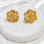 Gold Micro Plated Peacock Pendant Necklace Set For Women