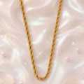 Gold Micro Plated Rope Twist Neck Chain For Women